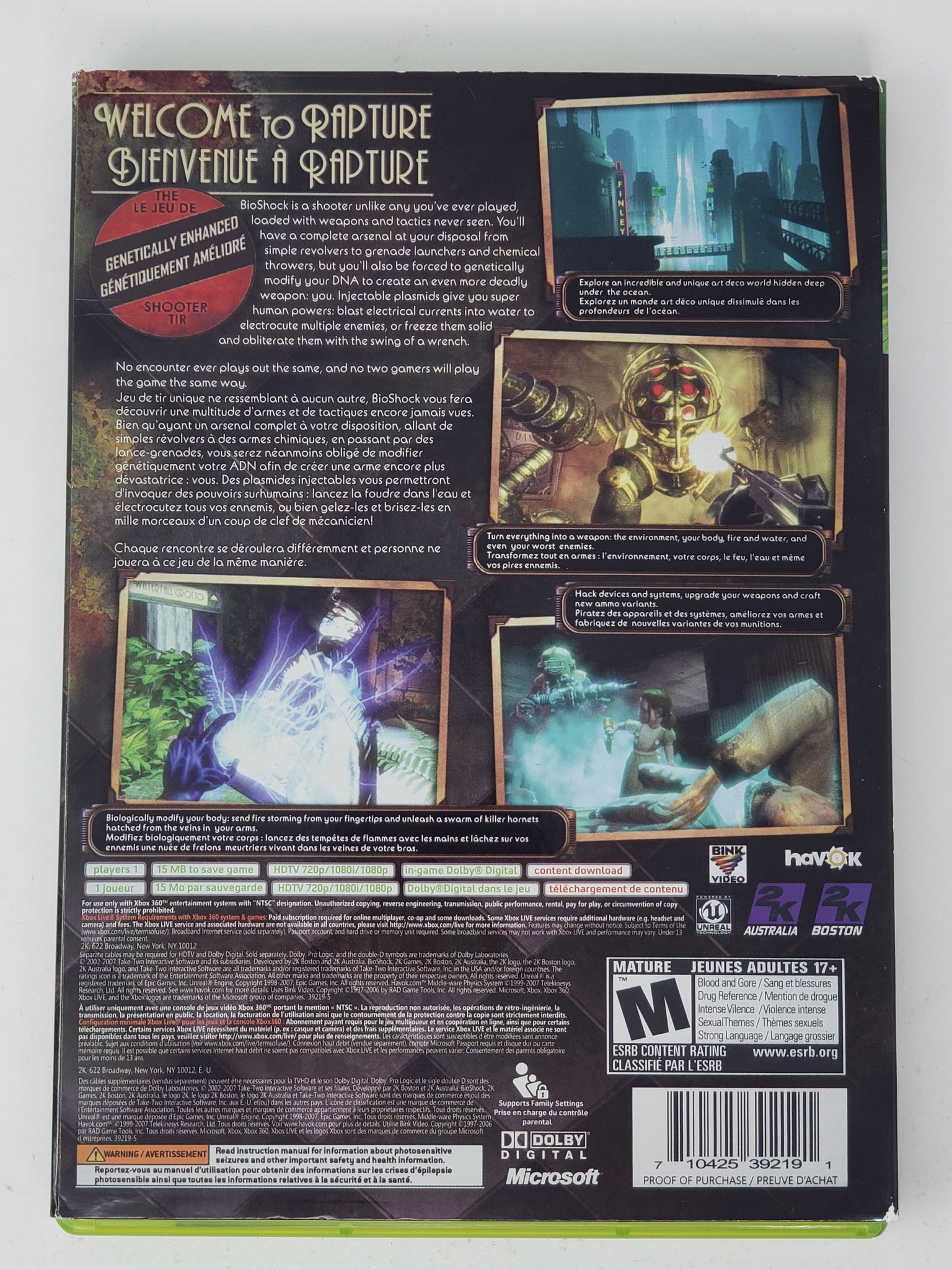 Bioshock 2 xbox 360 - Jeux vidéo Bioshock 2 xbox 360 - Jeux vidéo