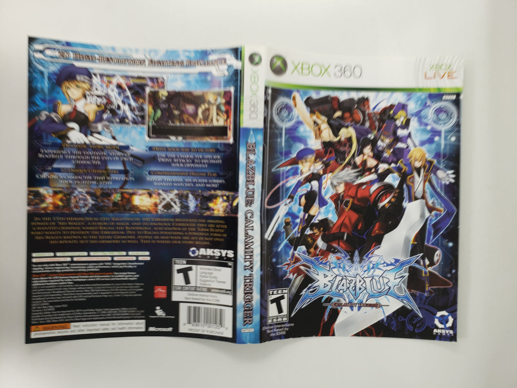 BlazBlue - Calamity Trigger [Cover art] - Microsoft Xbox360