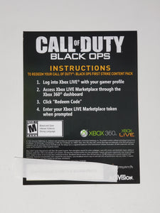 Call of Duty Black Ops [Insertion] - Microsoft Xbox 360