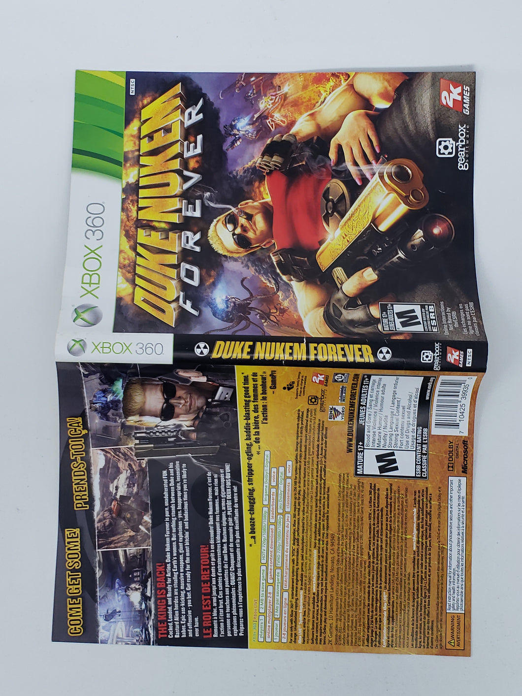 Duke Nukem Forever [Couverture] - Microsoft XBOX360