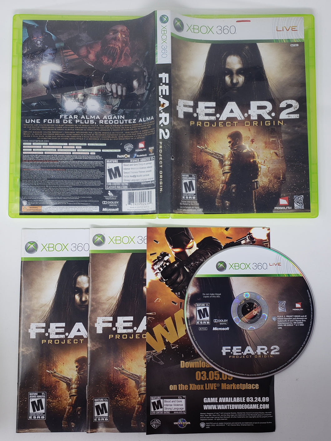 F.E.A.R. 2 Project Origin - Microsoft Xbox 360