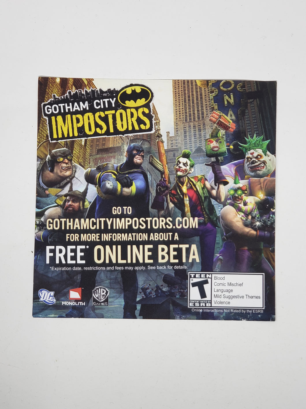 Gotham City Impostors [Insertion] - Microsoft Xbox 360