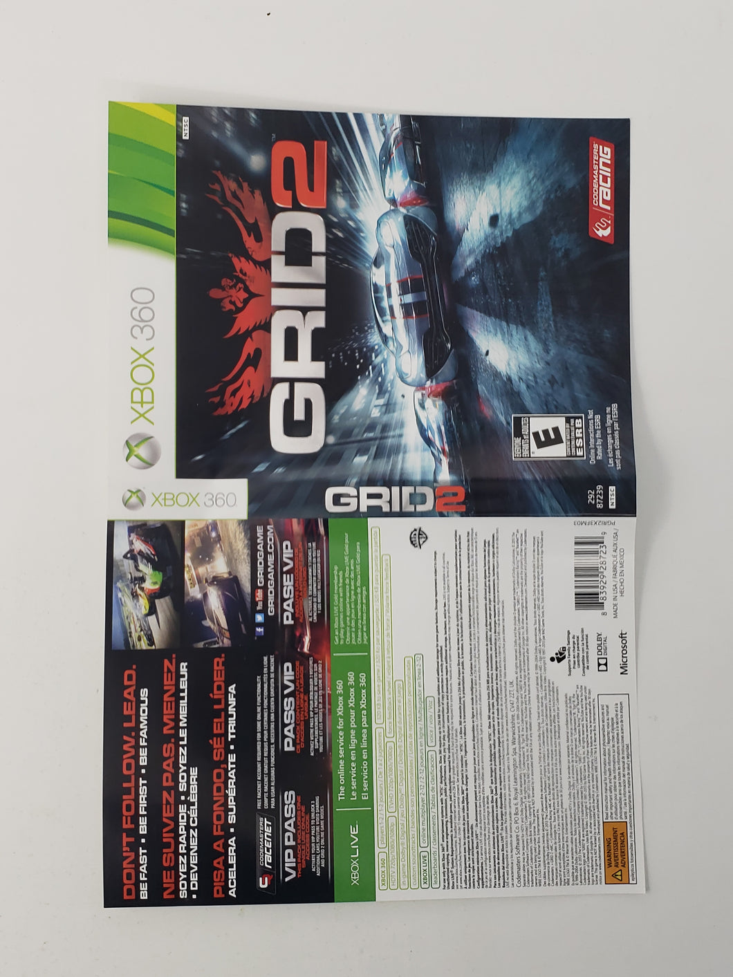 Grid 2 [Cover art] - Microsoft Xbox360