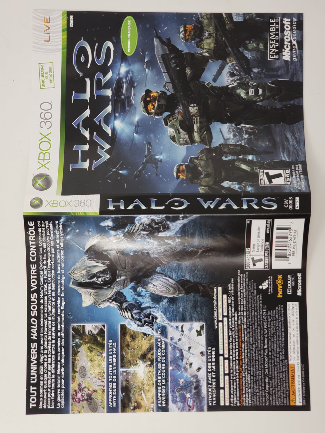 Halo Wars Version Francaise [Couverture] - Microsoft XBOX360