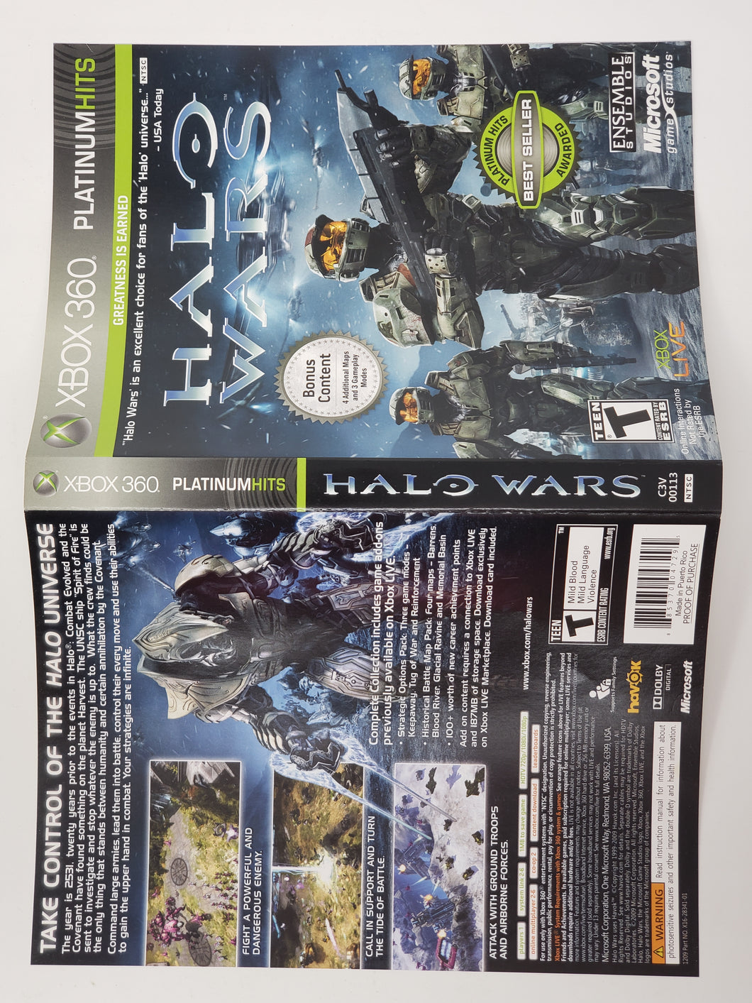 Halo Wars [Platinum Hits] [Cover art] - Microsoft Xbox360