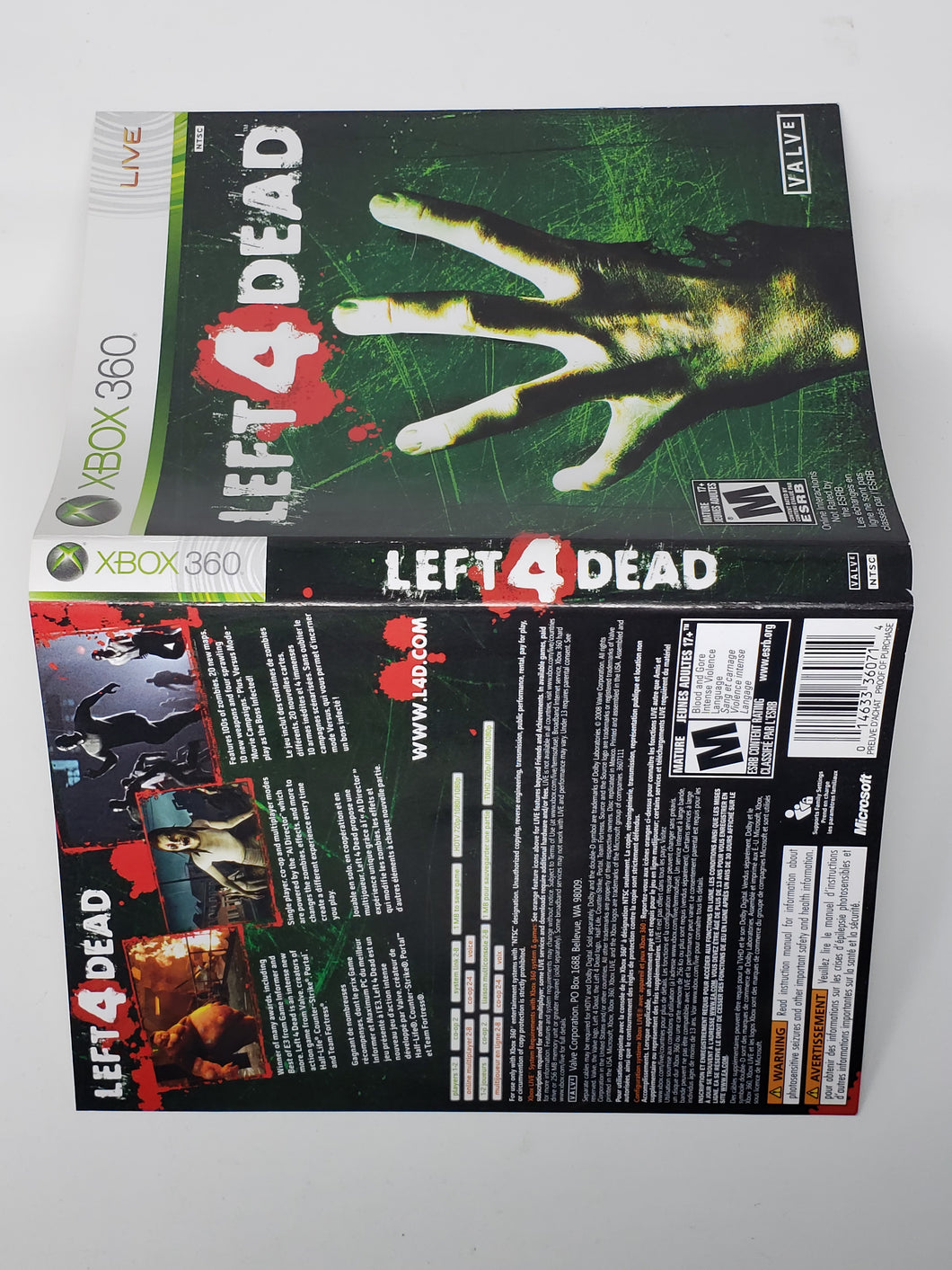 Left 4 Dead [Couverture] - Microsoft XBOX360