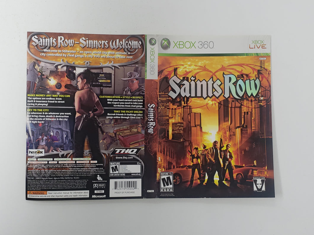 Saints Row [Couverture] - Microsoft XBOX360