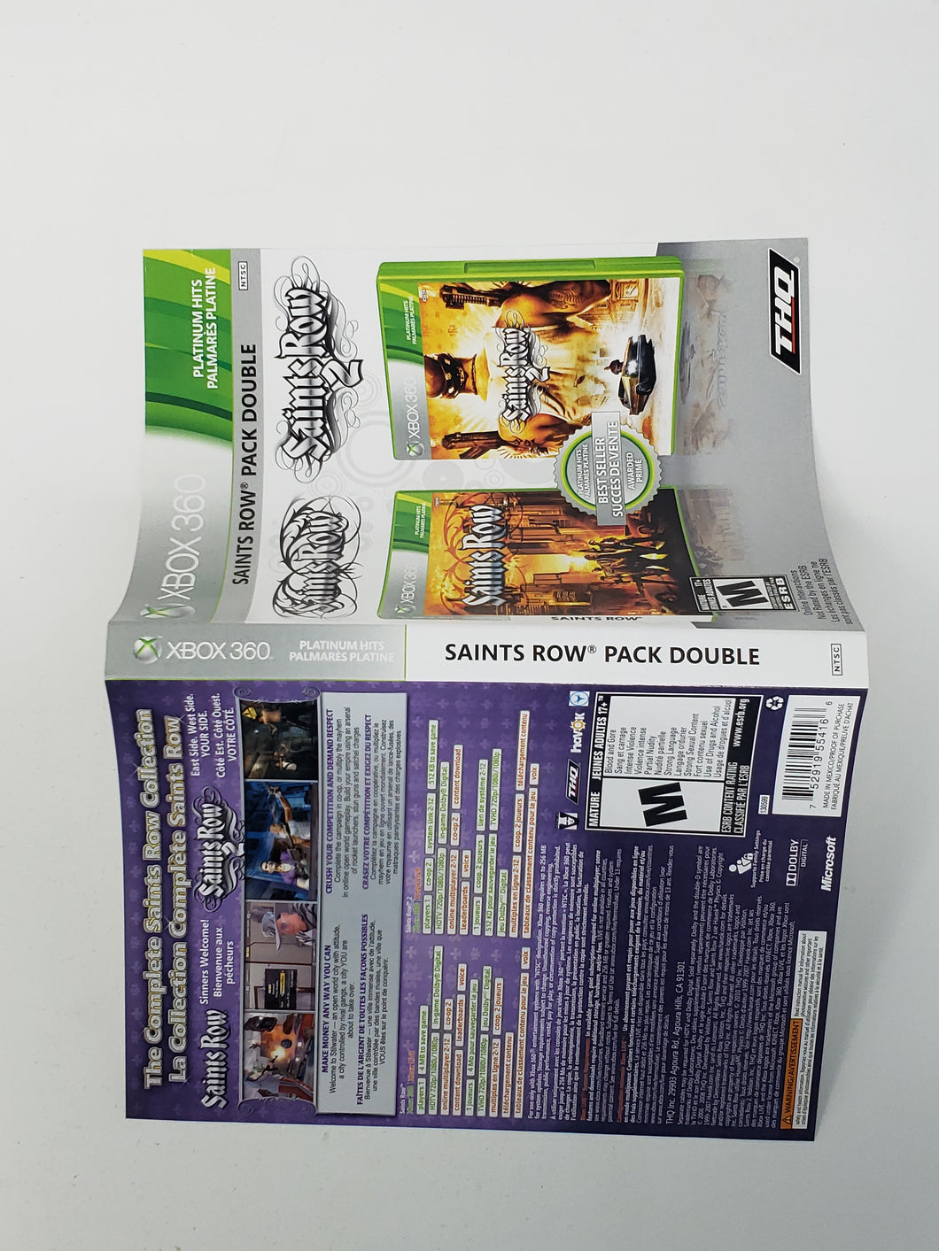 Saints Row Double Pack [Platinum Hits] [cover art] - Microsoft Xbox360