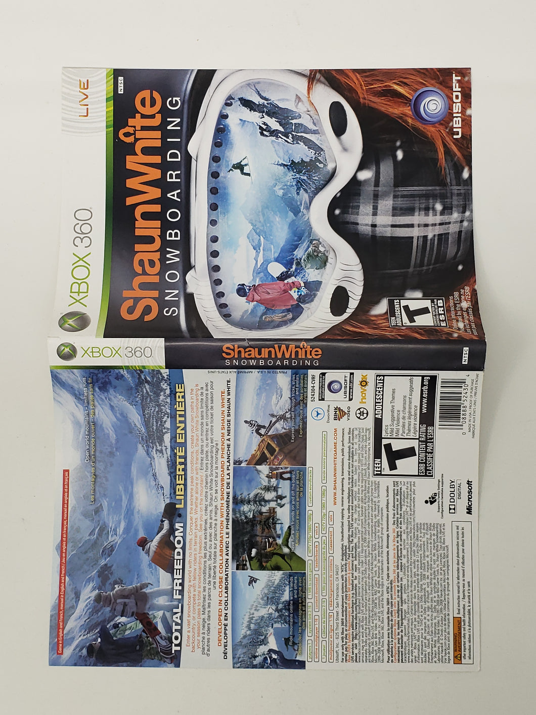 Shaun White Snowboarding [Couverture] - Microsoft XBOX360