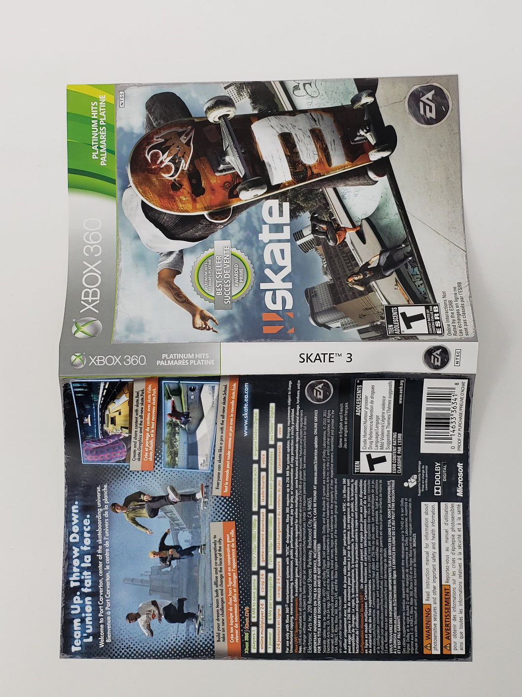 Skate 3 [Platinum Hits] [Couverture] - Microsoft XBOX 360