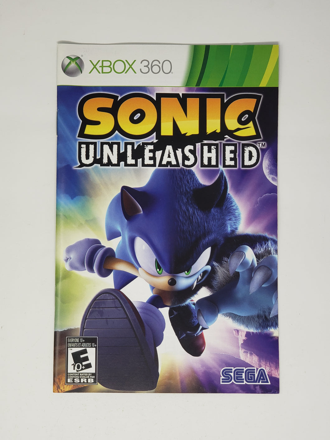 Sonic Unleashed [manual] - Microsoft Xbox360