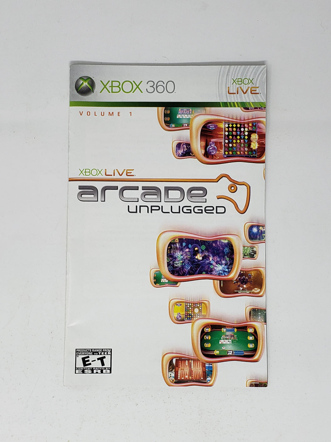 Xbox Live Arcade Unplugged Volume 1 [manual] - Microsoft XBOX360