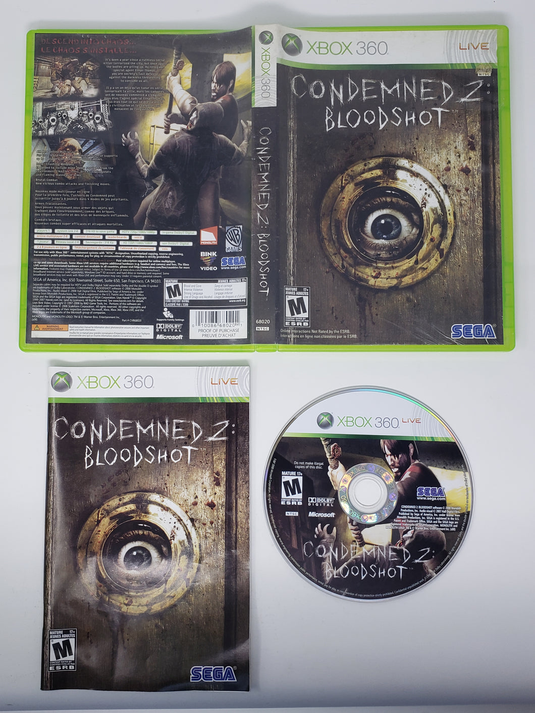 Condemned 2 Bloodshot - Microsoft Xbox 360