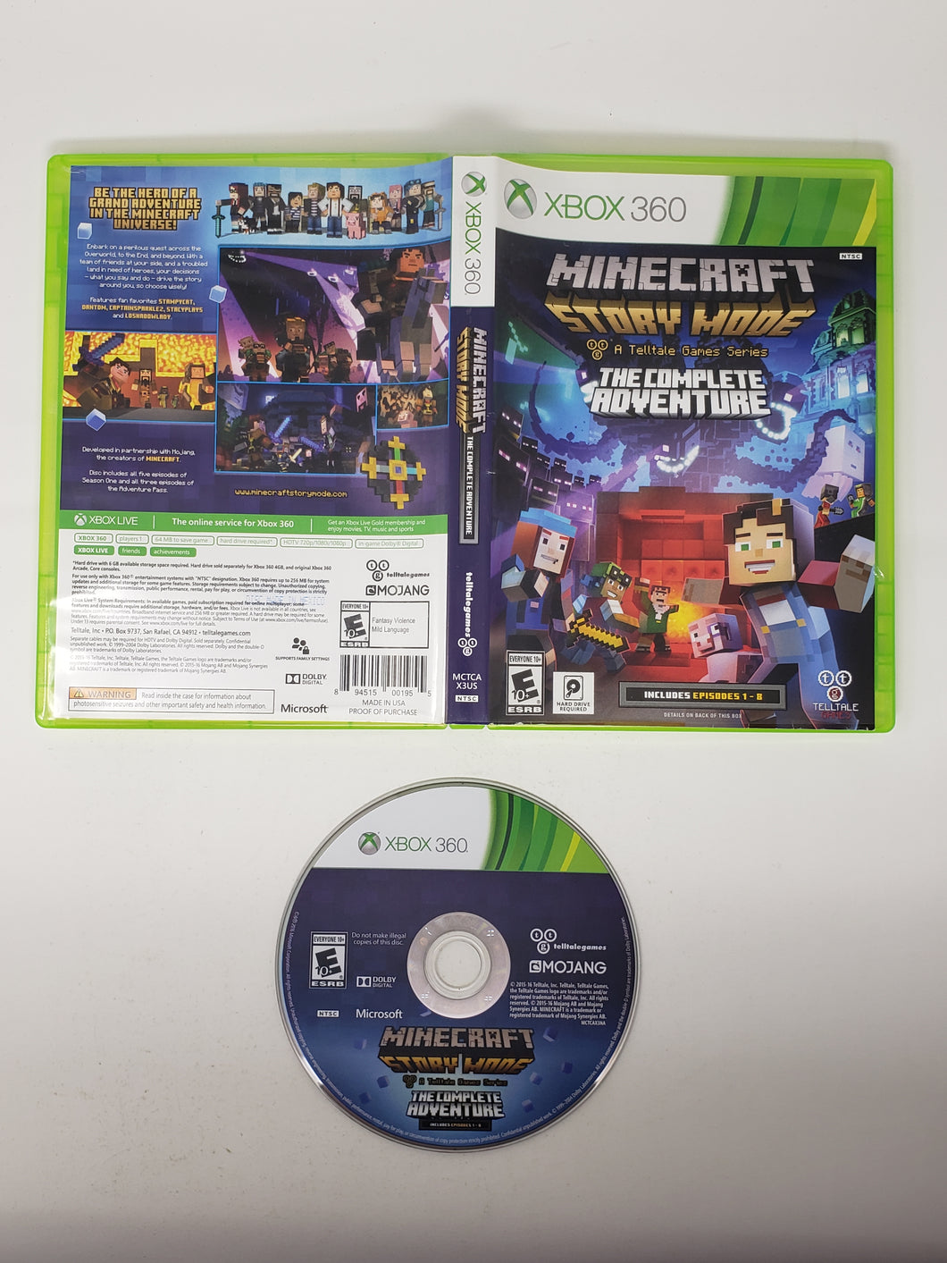 Minecraft - Story Mode Complete Adventure - Microsoft Xbox 360