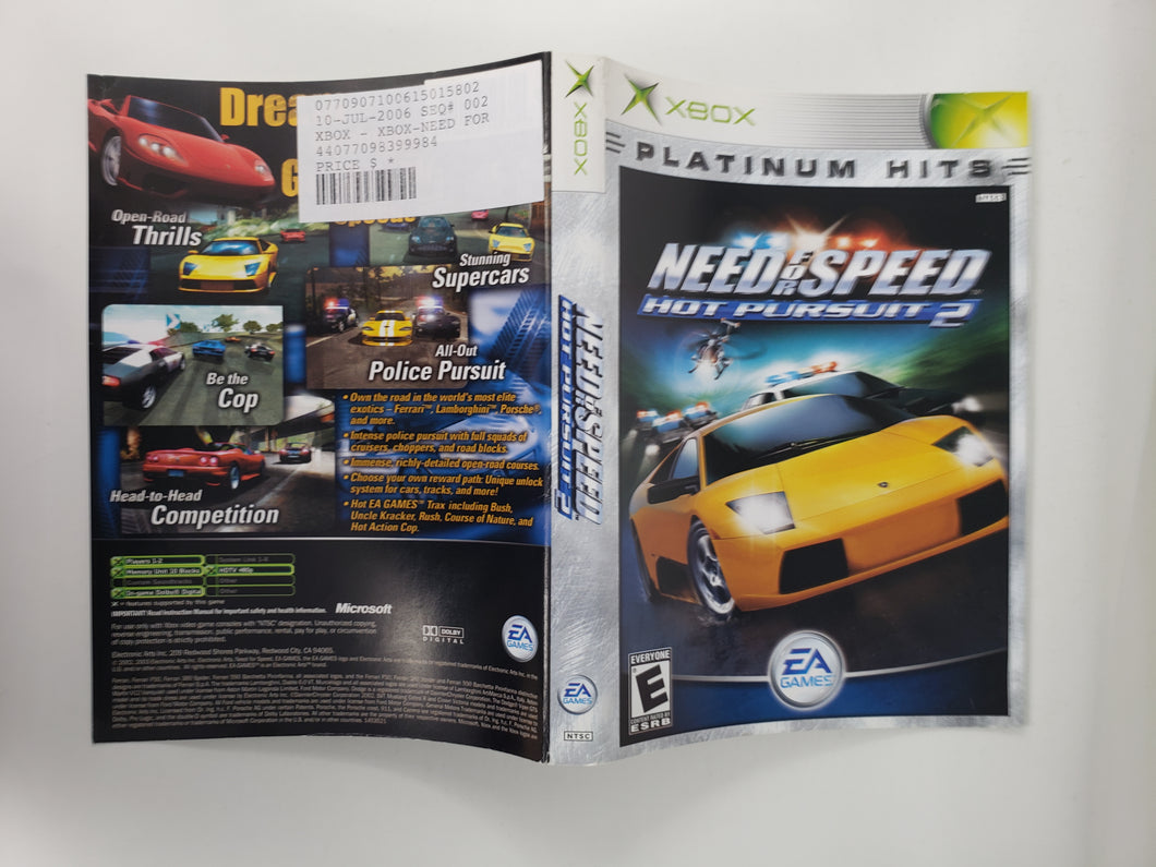 Need for Speed Hot Pursuit 2 Platinum Hits [Cover art] - Microsoft Xbox