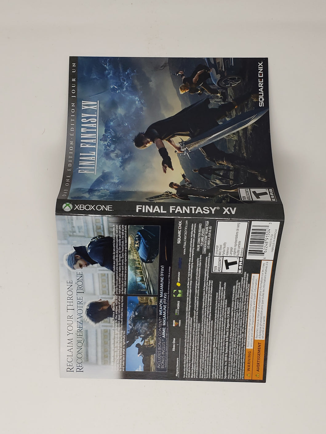 Final Fantasy XV Day One Edition [Couverture] - Microsoft XBOXONE