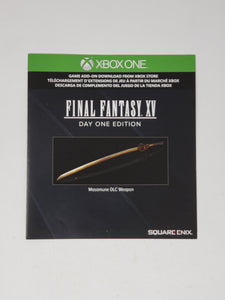 Final Fantasy XV Day One Edition [Insertion] - Microsoft XboxOne