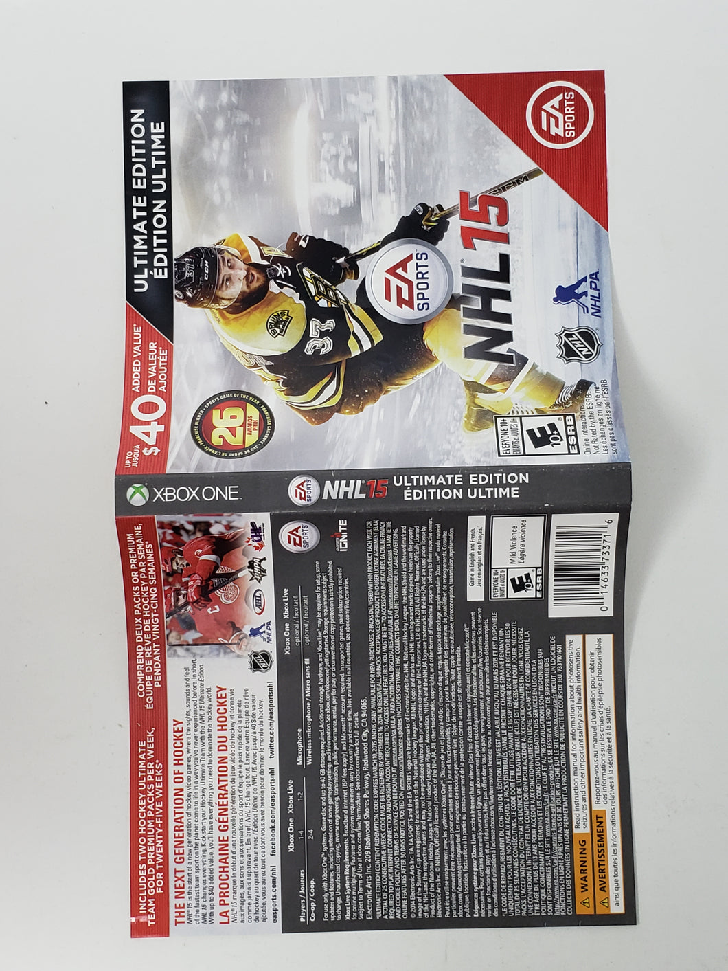 NHL 15 [Ultimate Edition] [Couverture] - Microsoft Xbox One