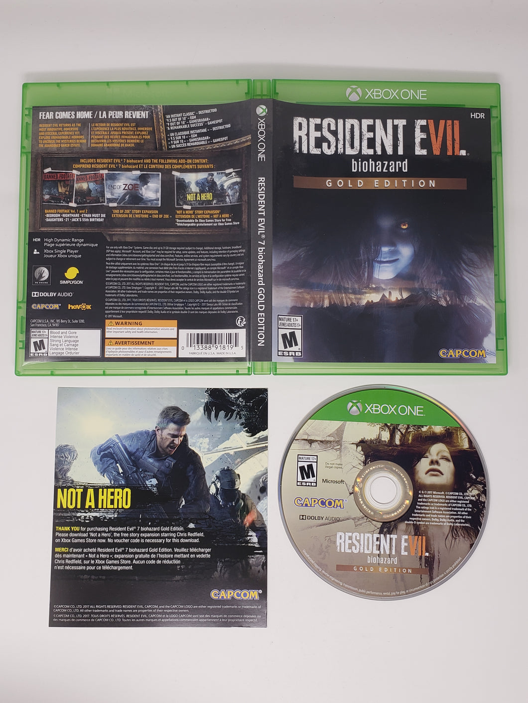 Resident Evil Biohazard Gold Edition Microsoft Xbox One
