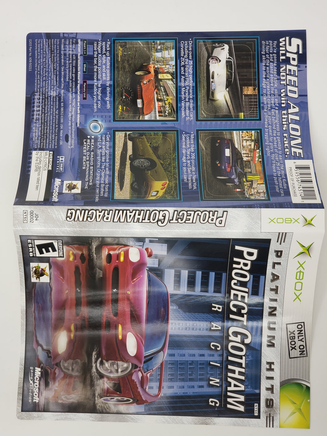 Project Gotham Racing [Platinum Hits] [Cover art] - Microsoft XBOX