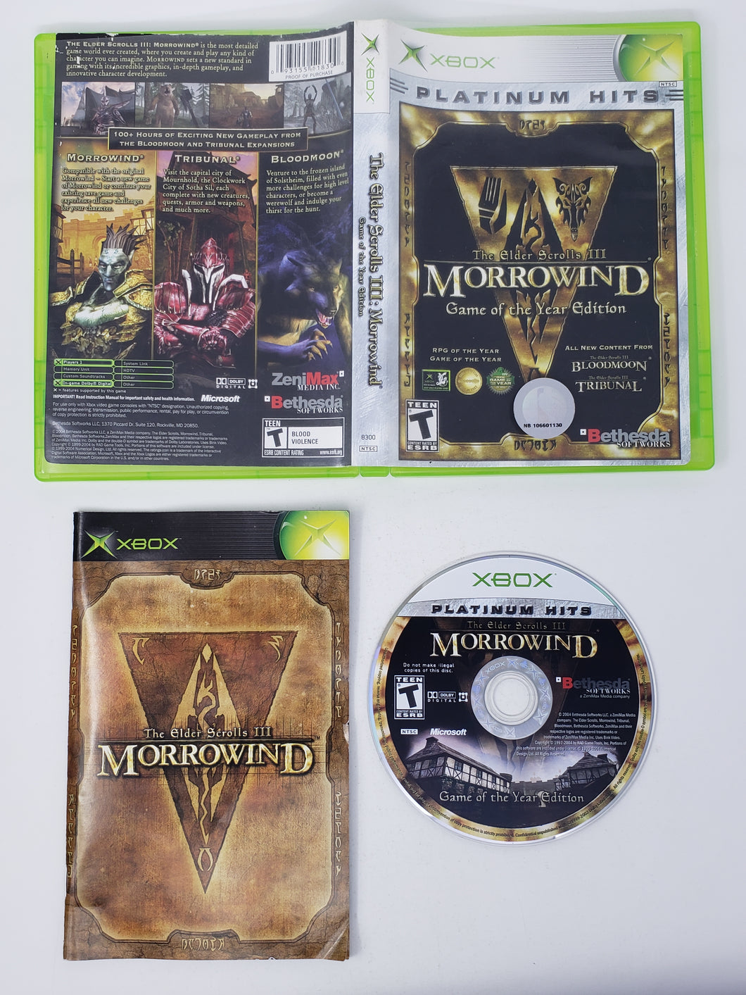 Elder Scrolls III Morrowind [Palmarès Platine] [Jeu de l'année] - Microsoft Xbox