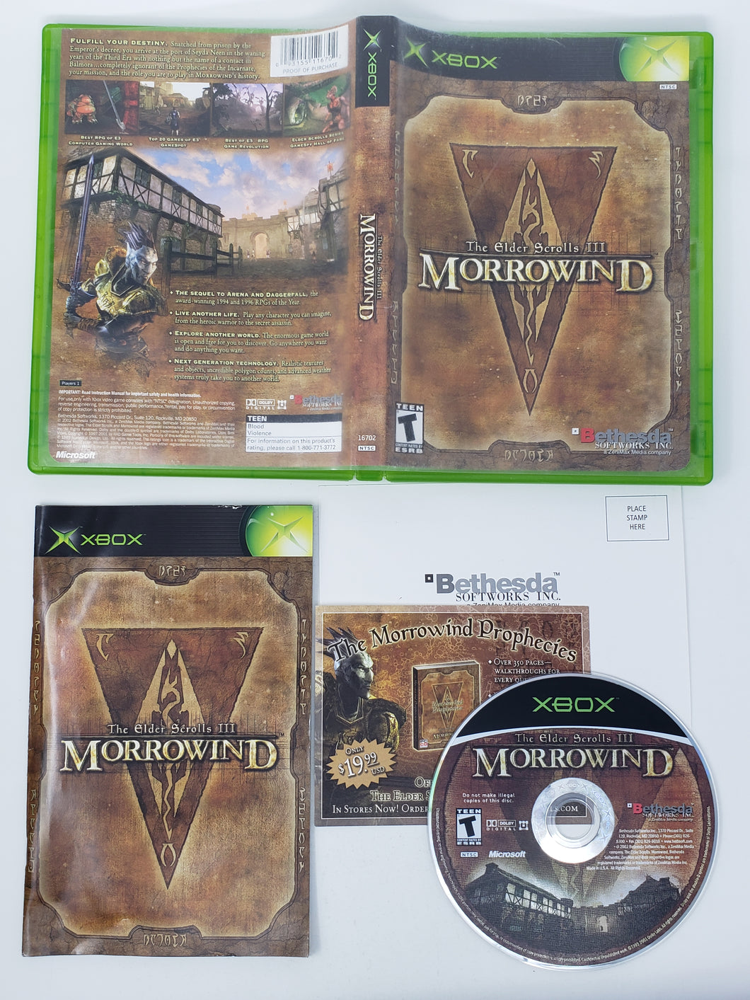 Elder Scrolls III Morrowind - Microsoft Xbox