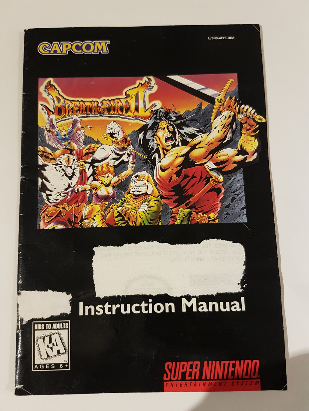 Breath of Fire II [manual] - Super Nintendo | SNES
