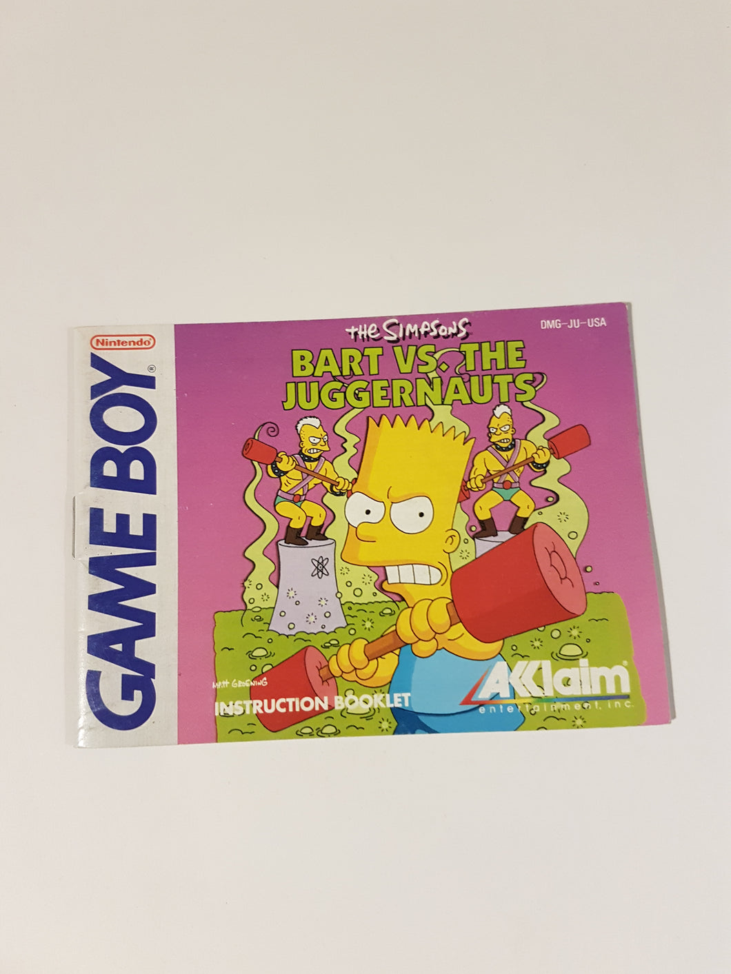 The Simpsons Bart vs the Juggernauts [manual] - Nintendo GameBoy