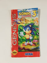 Charger l&#39;image dans la galerie, Sonic the Hedgehog 3 [manuel]-1 - Genesis

