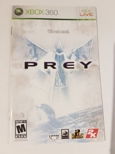 Prey [manual] - Microsoft Xbox 360