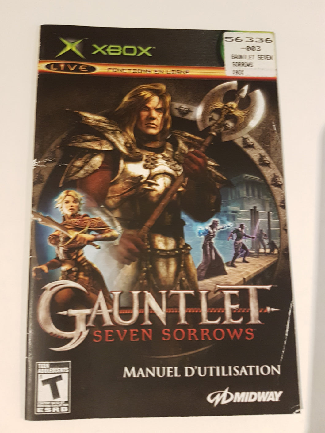Gauntlet Seven Sorrows [manuel] Français - Microsoft Xbox