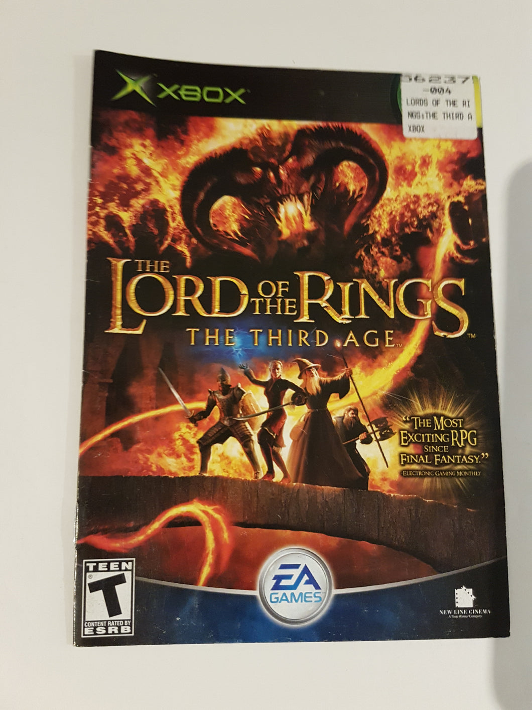 Lord of the Rings Third Age [manuel] - Microsoft Xbox