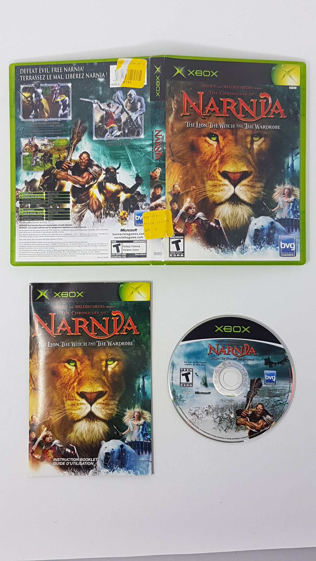Chronicles of Narnia Lion Witch and the Wardrobe - Microsoft Xbox