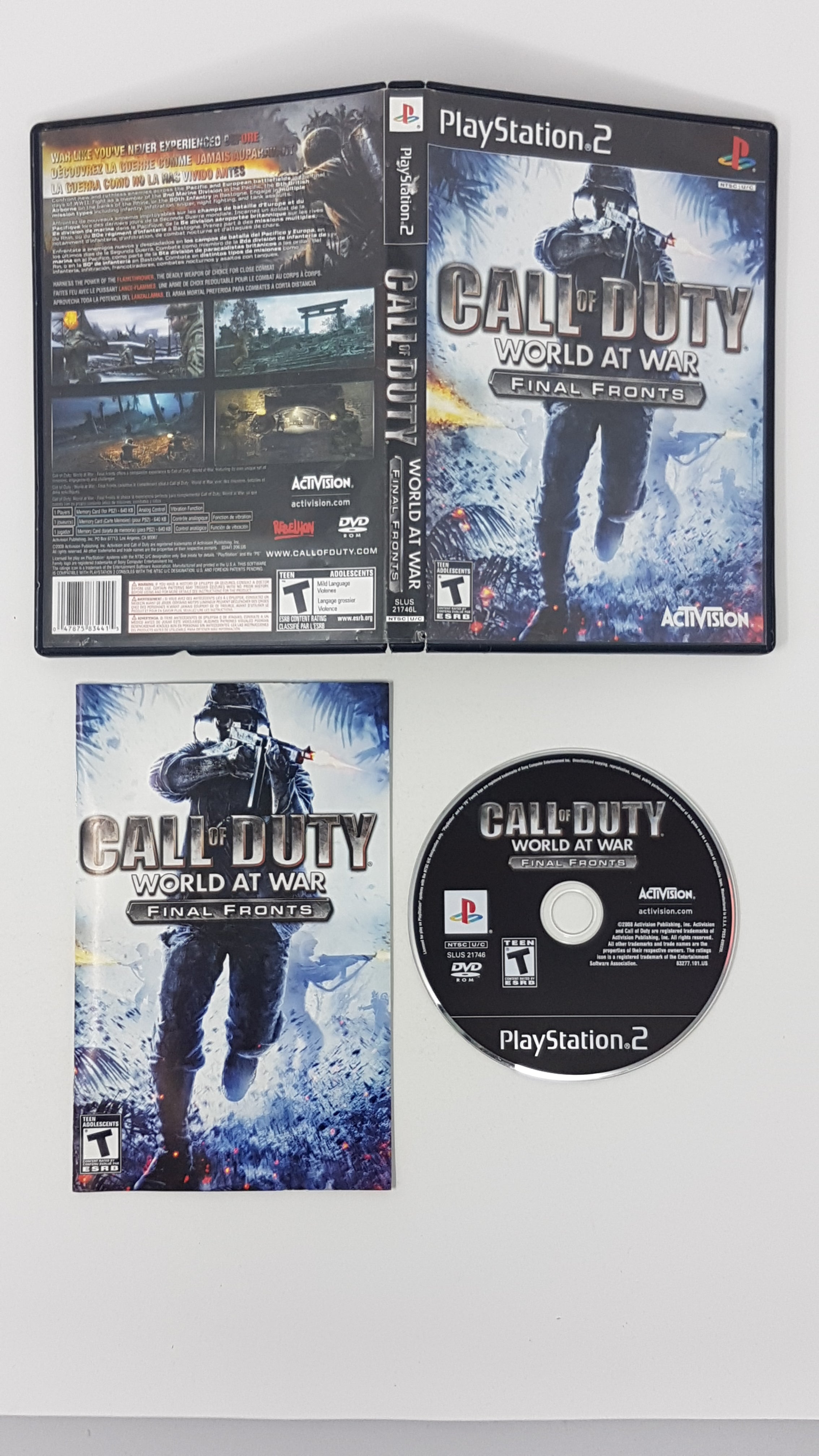 JEU SONY PLAYSTATION 2 Call of Duty World at War Final Fronts Complet JEU SONY PLAYSTATION 2 Call of Duty World at War Final Fronts Complet