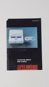 Manuel d'instructions de la console Super Nintendo avec 1 manette [CAN]