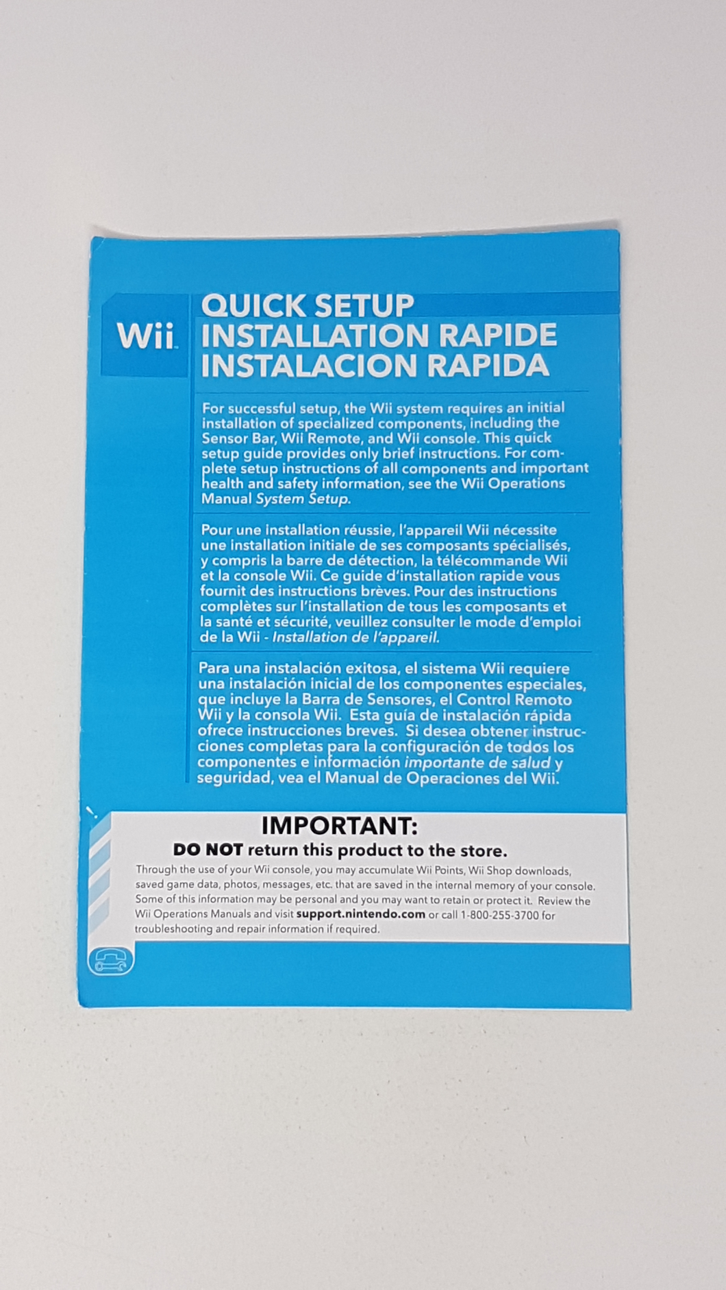 Nintendo Wii Quick Setup [Insertion] 