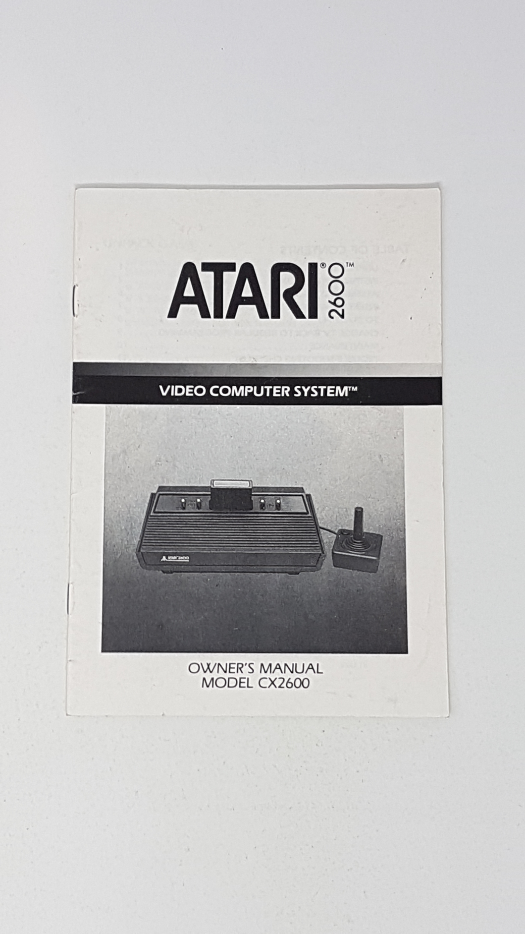 Mode d'emploi modèle CX2600 - Atari 2600