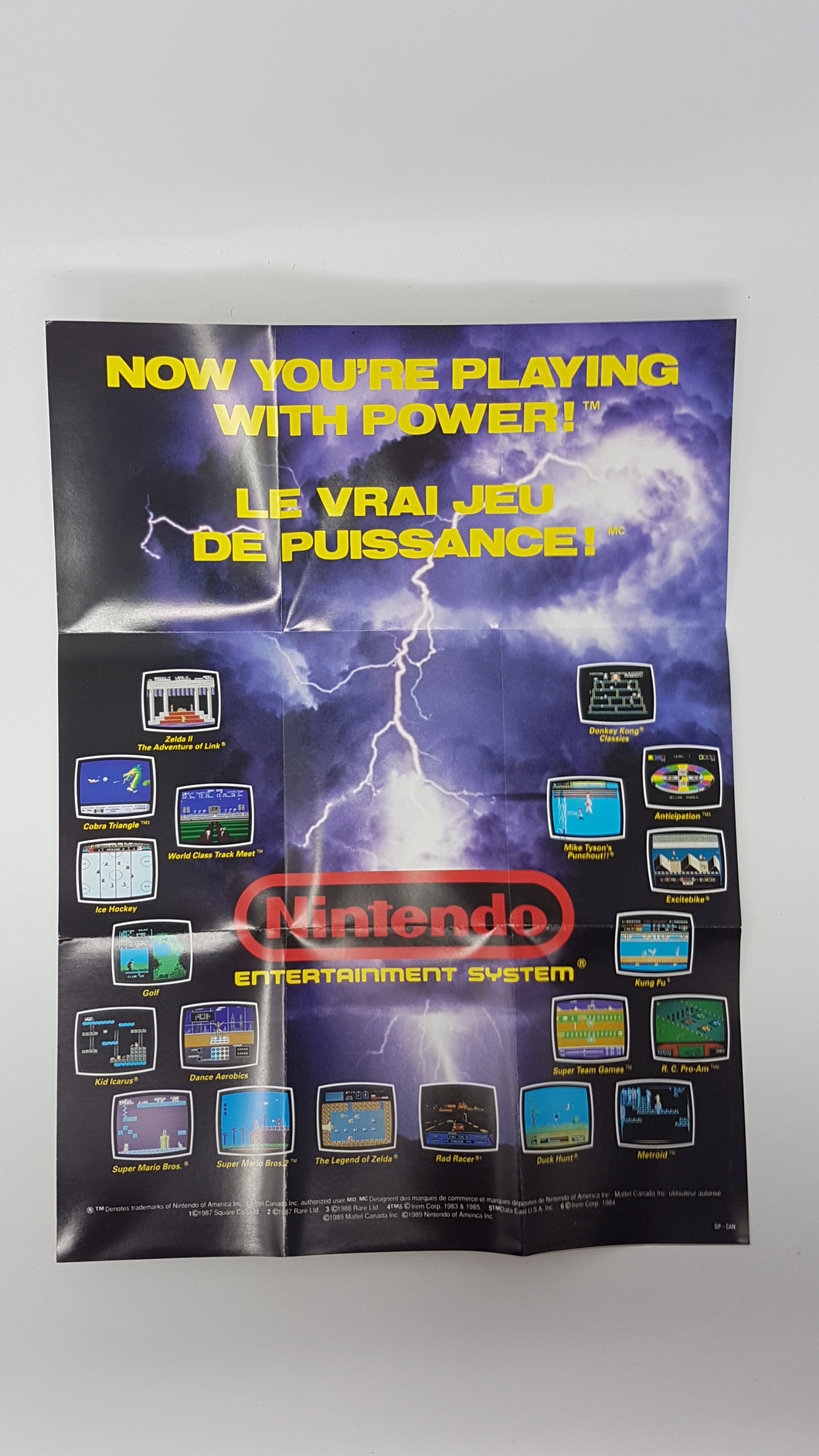Insert Poster Playing with Power - Nintendo Nes