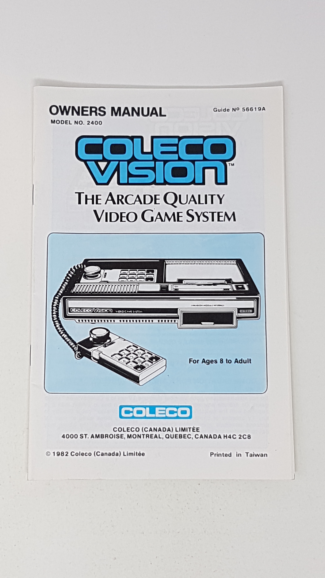 Coleco Vision Owners Manual Model 2400 Instruction Manual