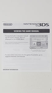 Affichage du manuel du jeu [Insert] - Nintendo 3DS