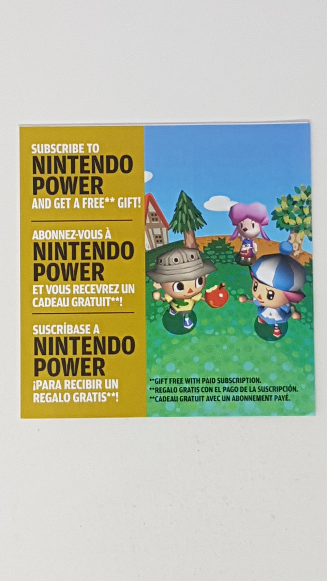 Animal Crossing Nintendo Power Subscription [Insert] - Nintendo DS