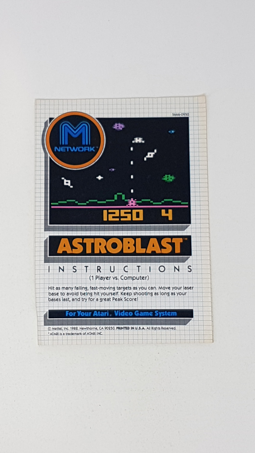 Astroblast [manual] - Atari 2600