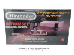 PROTECTEUR DE BOÎTE POUR NINTENDO NES CONSOLE ACTION SET ÉTUI EN PLASTIQUE TRANSPARENT