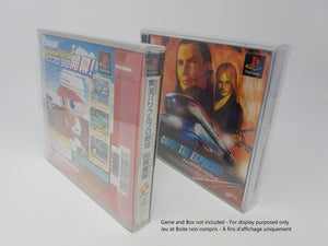 BOX PROTECTOR FOR SONY PAL OR NTSC-J PS1 CASE GAME CLEAR PLASTIC CASE