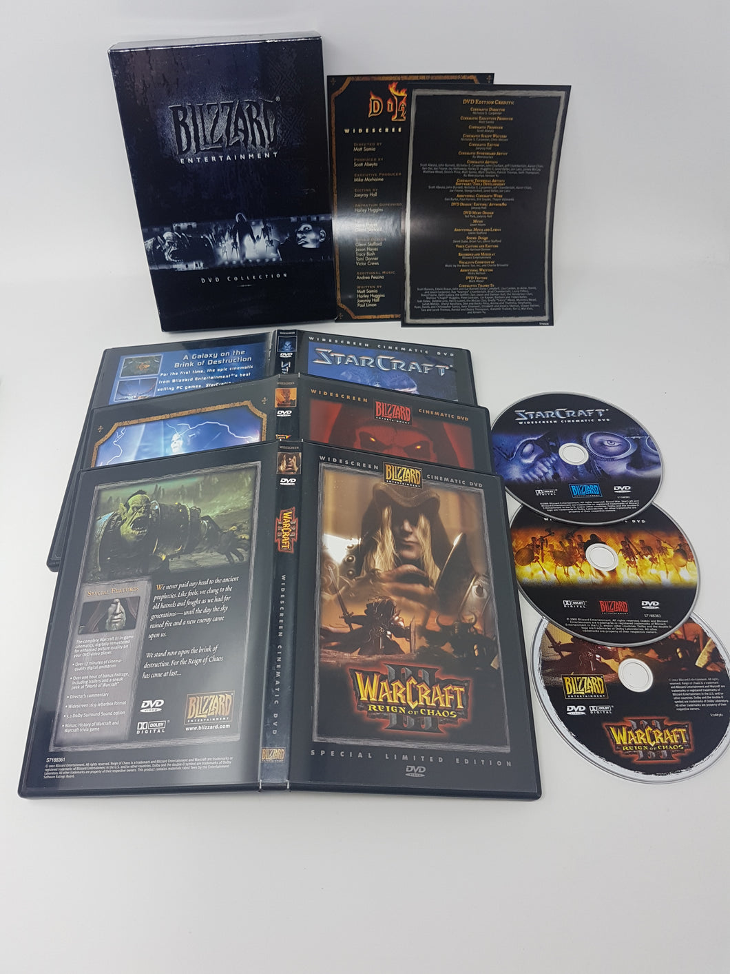 Blizzard Entertainment DVD Collection StarCraft Diablo II 2 Warcraft III 3 - Jeu PC