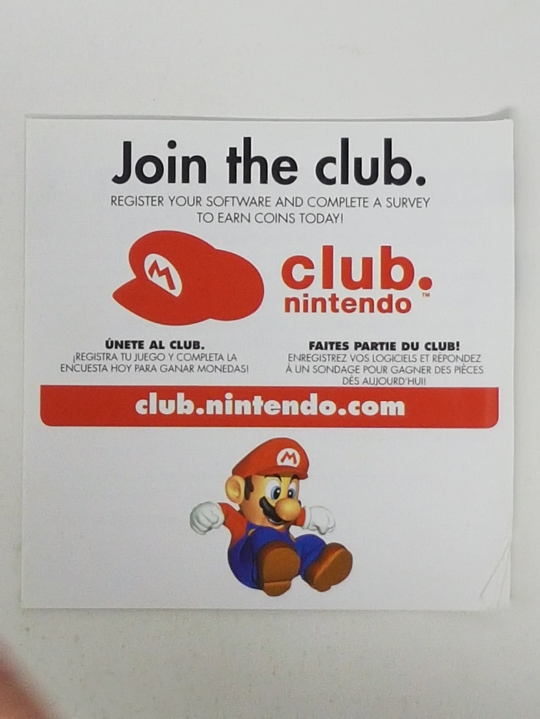 Club Nintendo Mario 64 DS [Insertion] - Nintendo DS