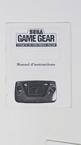 Manuel d'utilisation de la console - Sega GameGear