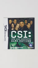 Charger l&#39;image dans la galerie, CSI Dark Motives [manuel] - Nintendo DS
