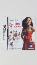 Charger l&#39;image dans la galerie, Imagine Fashion Designer [manuel] - Nintendo DS
