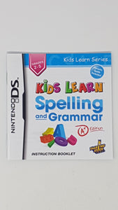 Kids Learn Spelling & Grammar [manuel] - Nintendo DS